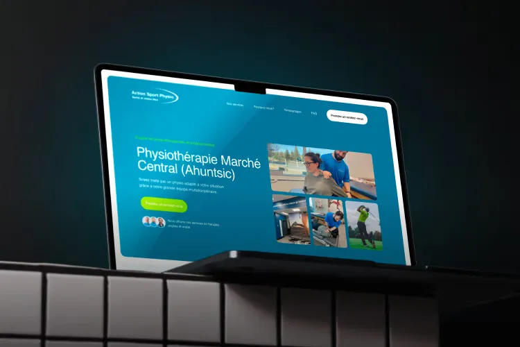 Site web complété par Agence Flores pour son client: Action Sport Physio